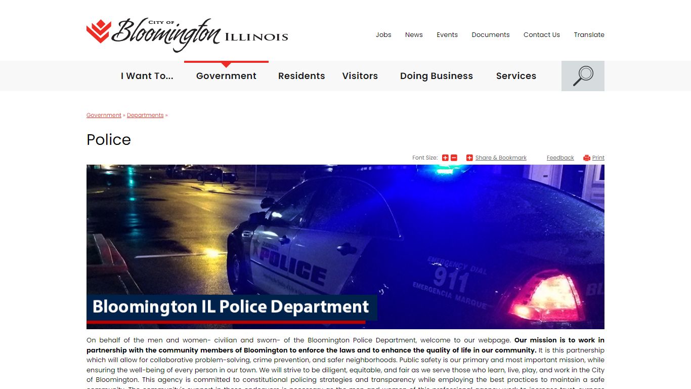 Police | City of Bloomington, Illinois